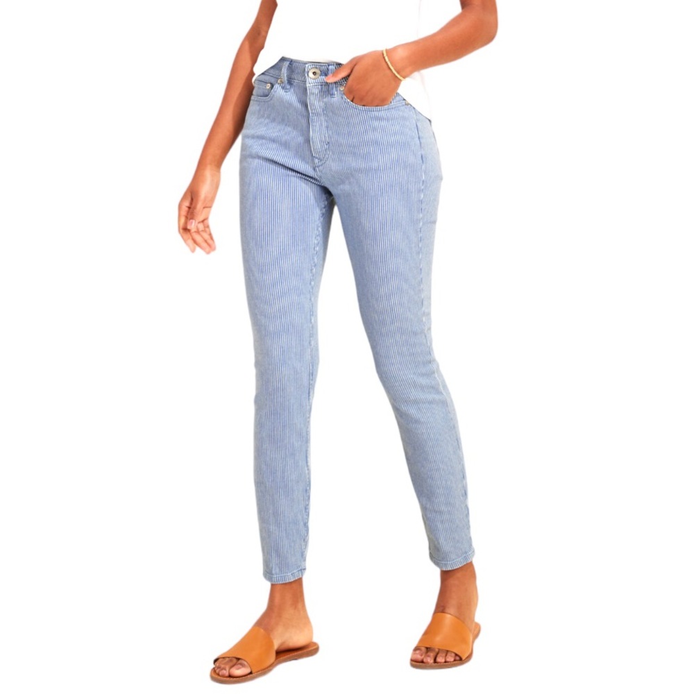 NWOT Vineyard Vines Railroad Stripe Jamie High-Rise Jeans